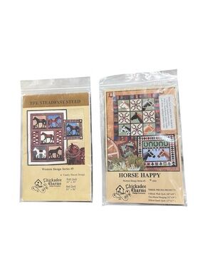 Horse Happy & The Steadfast Steed Western Quilt Pattern Set for Decorative Quilt